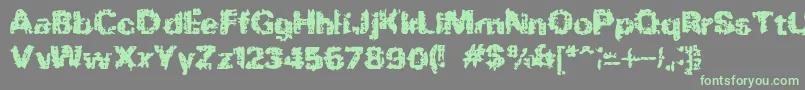 BnRock Font – Green Fonts on Gray Background