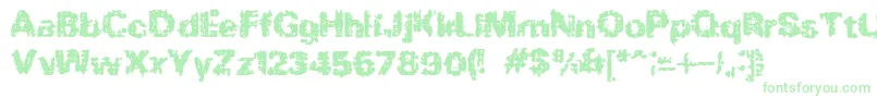 BnRock Font – Green Fonts on White Background