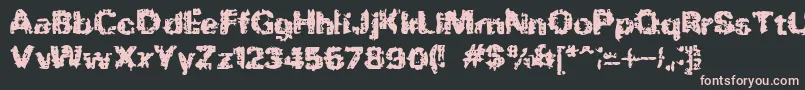 BnRock Font – Pink Fonts on Black Background