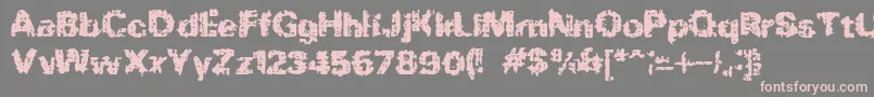 BnRock Font – Pink Fonts on Gray Background