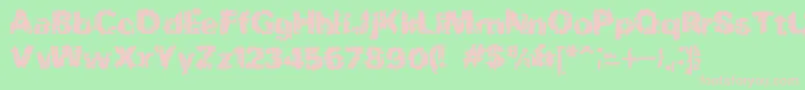 BnRock Font – Pink Fonts on Green Background