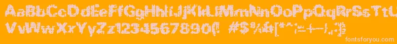 BnRock Font – Pink Fonts on Orange Background