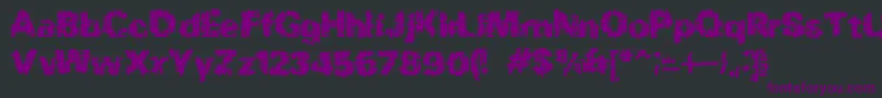 BnRock Font – Purple Fonts on Black Background