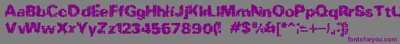 BnRock Font – Purple Fonts on Gray Background