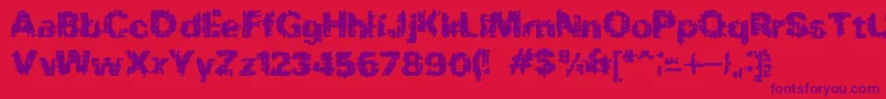 BnRock-Schriftart – Violette Schriften auf rotem Hintergrund