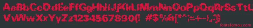 BnRock Font – Red Fonts on Black Background