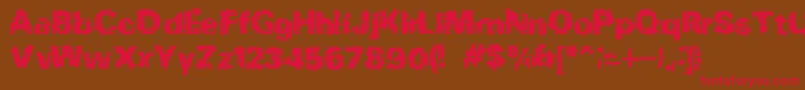 BnRock Font – Red Fonts on Brown Background