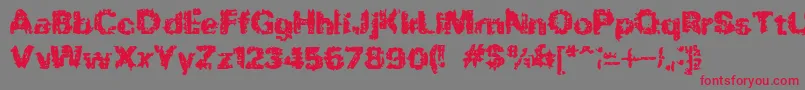 BnRock Font – Red Fonts on Gray Background