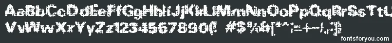 BnRock-Schriftart – Weiße Schriften auf schwarzem Hintergrund