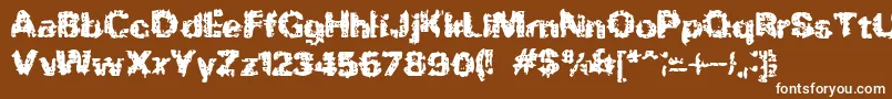 BnRock Font – White Fonts on Brown Background