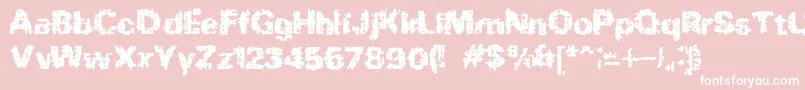 BnRock Font – White Fonts on Pink Background