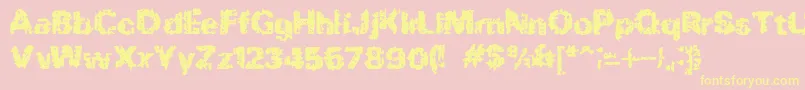 Más sobre la fuente BnRock fuente BnRock – Fuentes Amarillas Sobre Fondo Rosa