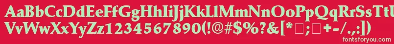 KatzenDisplaySsi Font – Green Fonts on Red Background