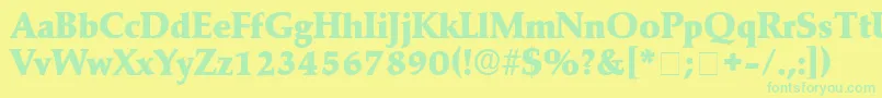 KatzenDisplaySsi Font – Green Fonts on Yellow Background