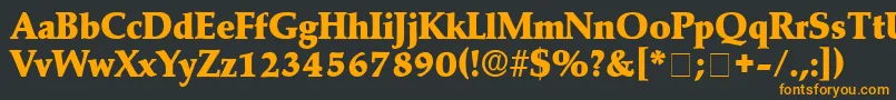 KatzenDisplaySsi Font – Orange Fonts on Black Background