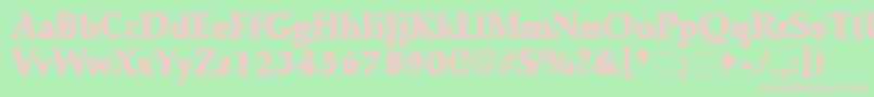 KatzenDisplaySsi Font – Pink Fonts on Green Background