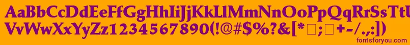 KatzenDisplaySsi Font – Purple Fonts on Orange Background