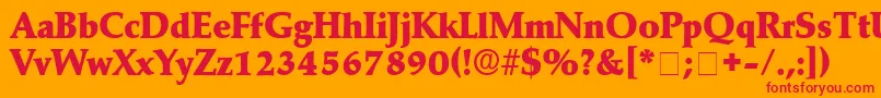 KatzenDisplaySsi Font – Red Fonts on Orange Background