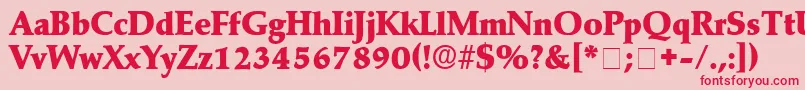 KatzenDisplaySsi Font – Red Fonts on Pink Background