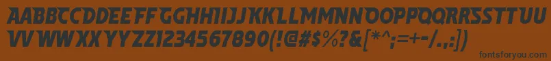 WindpowerRegular Font – Black Fonts on Brown Background