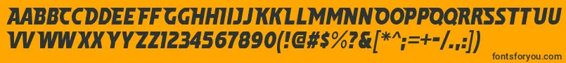 WindpowerRegular Font – Black Fonts on Orange Background