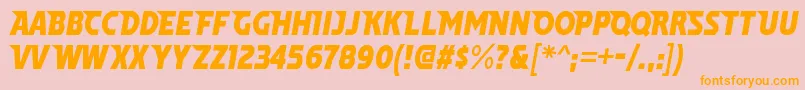 WindpowerRegular Font – Orange Fonts on Pink Background