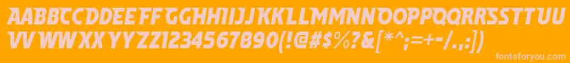 WindpowerRegular Font – Pink Fonts on Orange Background