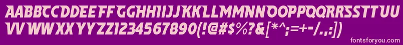 WindpowerRegular Font – Pink Fonts on Purple Background