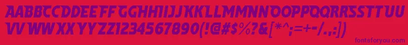 WindpowerRegular Font – Purple Fonts on Red Background