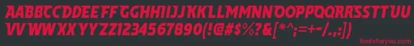 WindpowerRegular Font – Red Fonts on Black Background