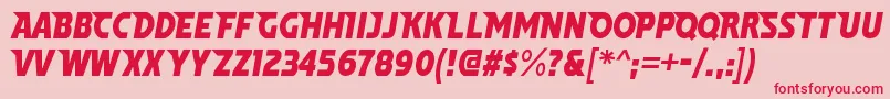 WindpowerRegular Font – Red Fonts on Pink Background