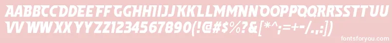 WindpowerRegular Font – White Fonts on Pink Background