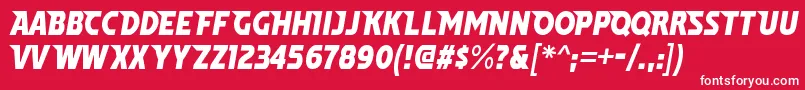 WindpowerRegular Font – White Fonts on Red Background