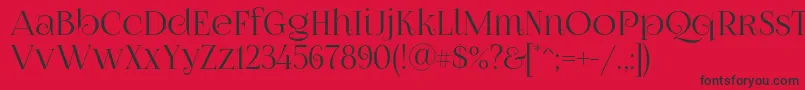 Foglihtenno07calt Font – Black Fonts on Red Background