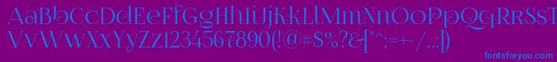 Foglihtenno07calt Font – Blue Fonts on Purple Background