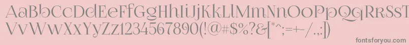 Foglihtenno07calt Font – Gray Fonts on Pink Background