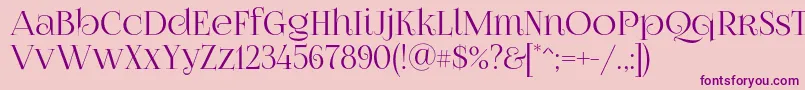 Weitere Informationen zur Foglihtenno07calt-Schriftart Foglihtenno07calt-Schriftart – Violette Schriften auf rosa Hintergrund
