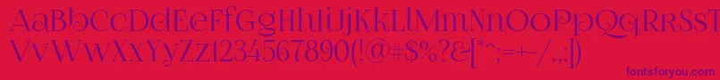 Foglihtenno07calt Font – Purple Fonts on Red Background