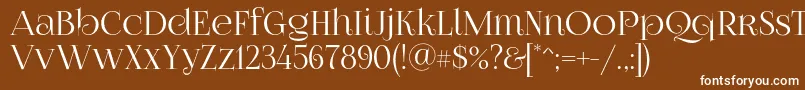 Foglihtenno07calt Font – White Fonts on Brown Background
