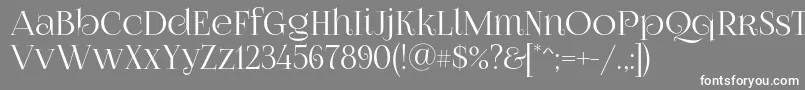 フォントFoglihtenno07calt – 灰色の背景に白い文字