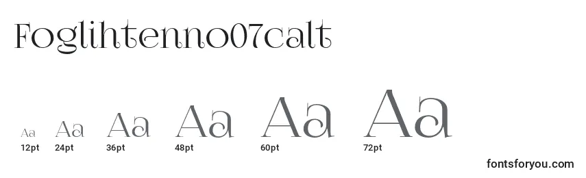 Größen der Schriftart Foglihtenno07calt