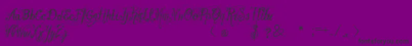 VtksBeautifulDreams-Schriftart – Schwarze Schriften auf violettem Hintergrund