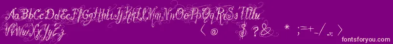 VtksBeautifulDreams Font – Pink Fonts on Purple Background