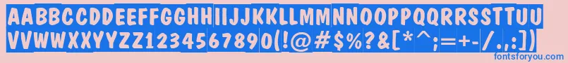 DominotitulslBold Font – Blue Fonts on Pink Background