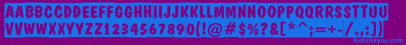 DominotitulslBold Font – Blue Fonts on Purple Background