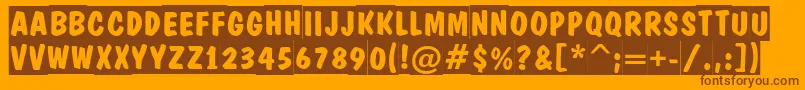 DominotitulslBold Font – Brown Fonts on Orange Background