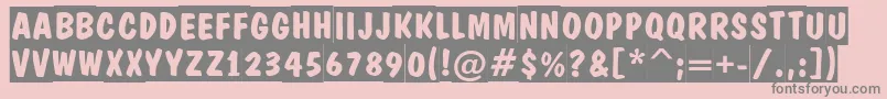 DominotitulslBold Font – Gray Fonts on Pink Background