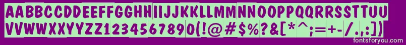 DominotitulslBold Font – Green Fonts on Purple Background