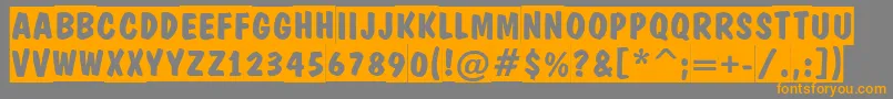 DominotitulslBold Font – Orange Fonts on Gray Background