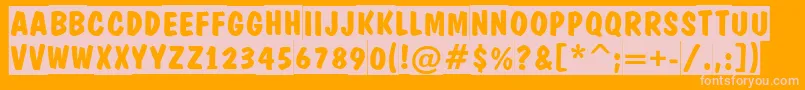 DominotitulslBold Font – Pink Fonts on Orange Background